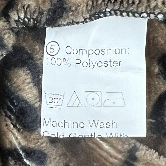 Emery Rose Vest Women 3XL Full Front Zip Leopard Print Fleece Sleeveless Outdoor - Picture 6 of 8